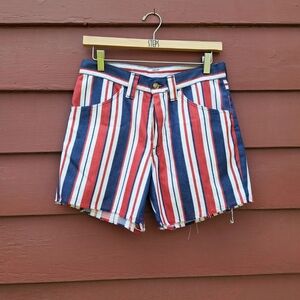 60s/70s Vintage Stripe Cutoff Shorts